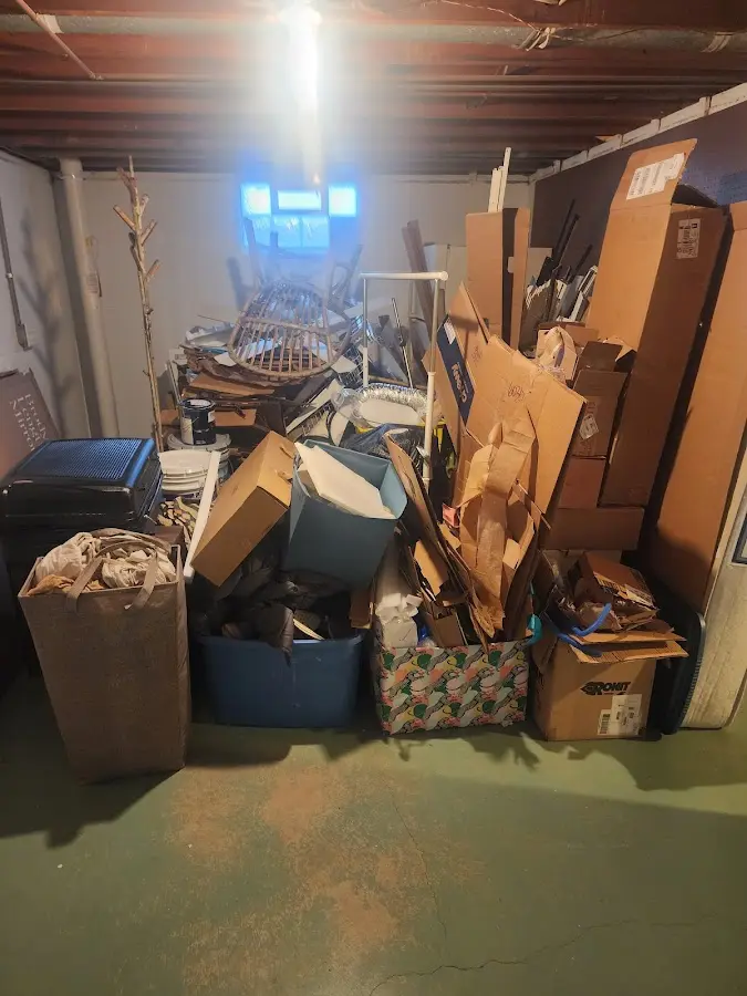 Roll-off dumpster container at job site for 8 Yard Dumpster Rental in Menlo Park